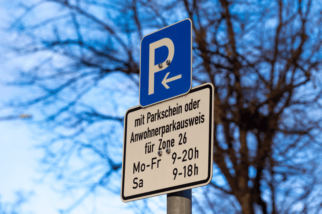Parklizenzgebiet Schild